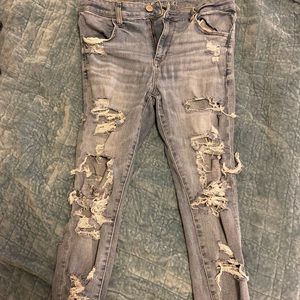 American Eagle Distressed Stretch Skinny Jeans
